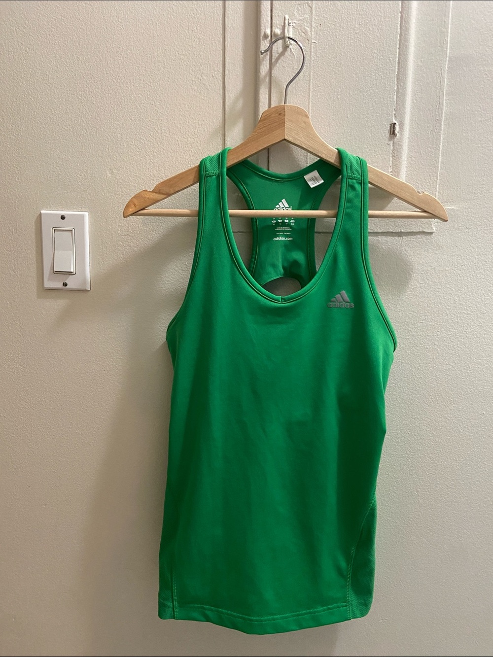 adidas Green Racerback Athletic Tank Top
